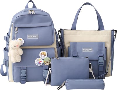Kinderrugzak Set - Schooltas Meisjes - Dagelijks Gebruik - Vierdelig - 44 cm Hoog - Paars