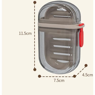 Reizen Zeepbakje Met Afvoer Water Badkamerbenodigdheden Draagbare Gadgets Voor Reizen Houder Container Accessoires Case Opbergdoos transparant