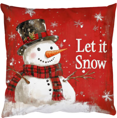 Sierkussens - Kussentjes Woonkamer - 50x50 cm - Sneeuwpret - Winter - Sneeuwpop