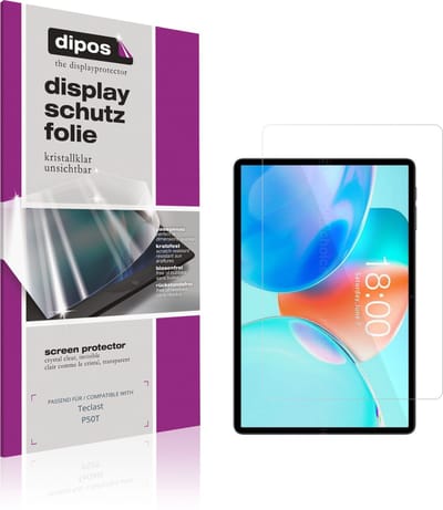 dipos – 2x Beschermfolie geschikt voor Teclast P50T | Krasbestendige & heldere Screenprotector Ultra-Thin