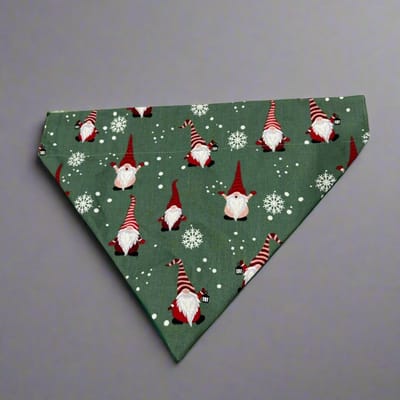 Cavlicious® honden bandana - Kerst bandana - Kerstman groen - M