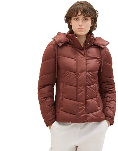 Tom Tailor 1037565 Signature Puffer Jas Rood S Vrouw