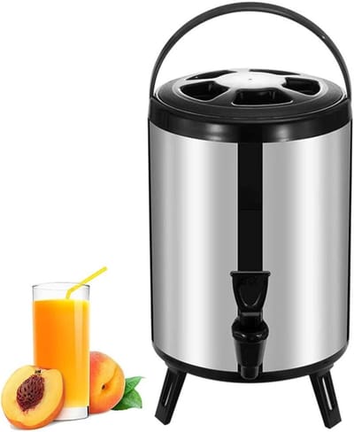 Water Dispenser - Warmhoudkan Drankdispenser - Dranken Serveren - Dubbelwandige Isolatie - 6L - Zwart