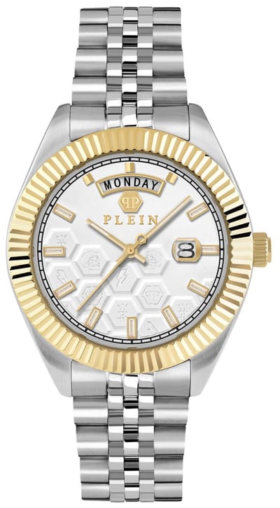 Philipp Plein Date Superlative Gent PWPVA0324 Horloge - Staal - Zilverkleurig - Ø 42 mm