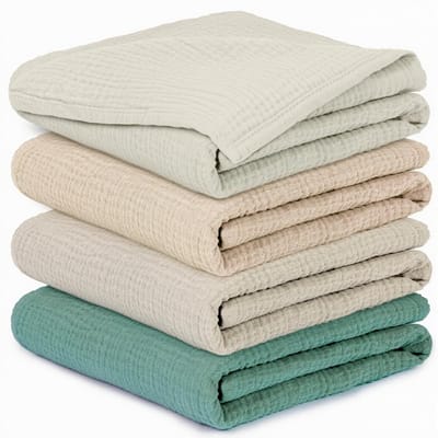 Dailygoods- Spuugdoeken Set van 4 - 100% Katoen - 60x60 cm - Zacht/Ademend - Extreem Absorberend - Ideaal voor Pasgeborenen - Hydrofiele Doeken