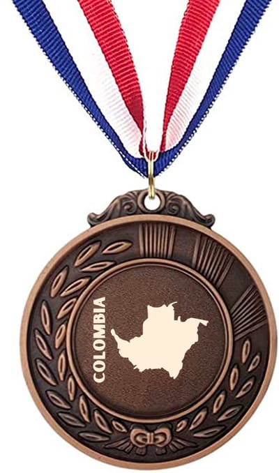 Akyol - colombia medaille bronskleuring - Piloot - colombia cadeau - beste land - leuk cadeau voor je vriend om te geven