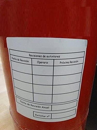 25 Etiketten voor Brandblussers - Keuringssticker en Inspectie-informatie