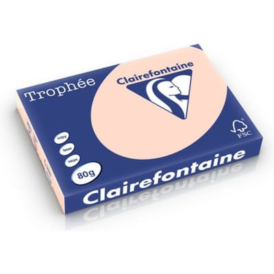 Clairefontaine Trophée Pastel, gekleurd papier, A3, 80 g, 500 vel, zalm 3 stuks