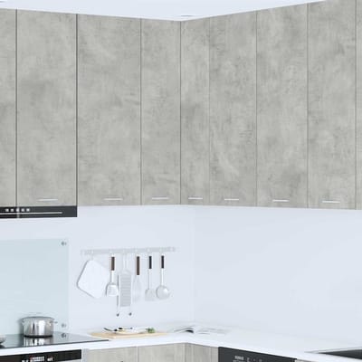 vidaXL - Hangkast - Beton - Grijs - en - Wit - 57 - x - 57 - x - 100 - cm - Bewerkt - hout