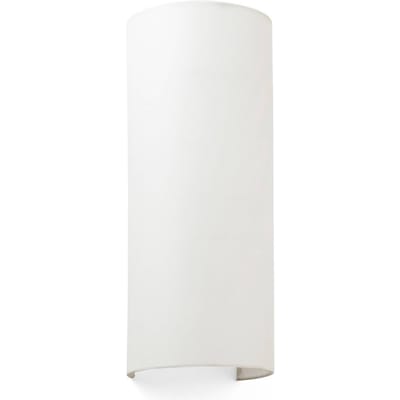 FARO BARCELONA Wandlamp Cotton, gewelfd, 37 x 15 cm, beige