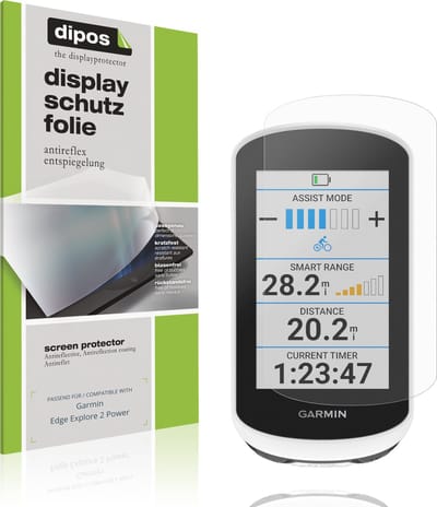 dipos – 2x Matte Beschermfolie geschikt voor Garmin Edge Explore 2 Power | Krasbestendige & antireflecterende Screenprotector Ultra-Thin