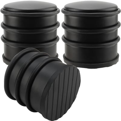 Dailygoods- Deurstopper Zwaar - Roestvrij Staal - Siliconen Ringen - Deurbuffer - Deurstoppers voor Binnen - Luxe Meubelaccessoire - Deurstop