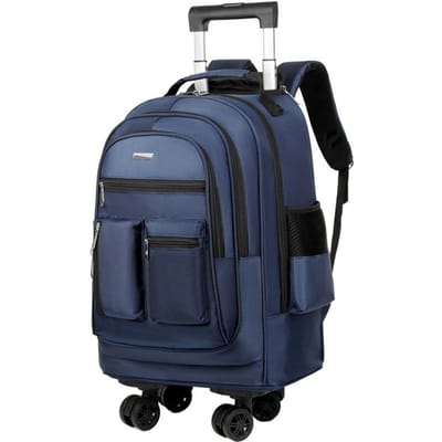 Zakelijke Rugzak Multifunctioneel Universeel Wiel Korte Afstand Bagage Tas Grote Capaciteit Student Schooltas blauw