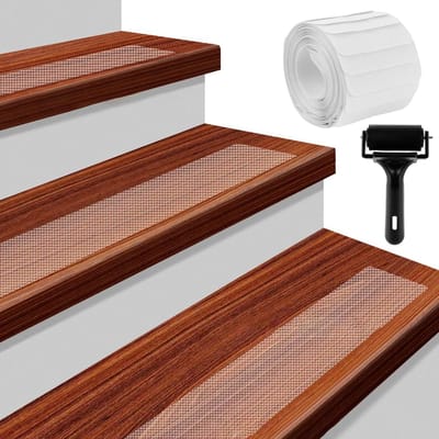 Famanu - set van 20 zelfklevend trapmat antislip klevend Tape transparant 10 x 81 cm trapmat met Ins