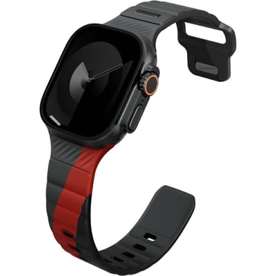 Bracelet UNIQ Stride De en caoutchouc pour Apple Watch 49/46/45/44mm anthracite black