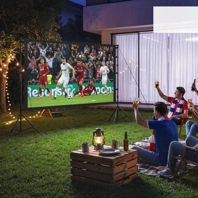 AHD® Projectiescherm - Beamer Scherm - Projectiescherm Met Statief - Beamer Projector - Zwart - 1cm x 268cm x 181cm