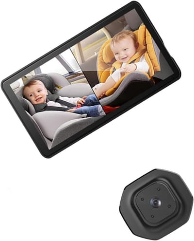 Baby Monitor - Achterbank Camera - Kind Observeren - Dubbele Nachtzicht Camera - 5 Meter Bereik - Zwart