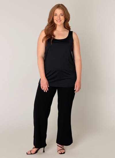 BASE LEVEL CURVY Yanne Tops - Black - maat 4(54/56)