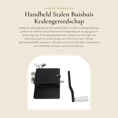 Dailygoods- Buisgereedschap Professionele Kraalmachine - Handheld Stalen Gereedschap - Intercooler Pijpbeugel - Voor 5/8 Inch en Grotere Buizen - Hoogwaardige Kwaliteit - Pijpbewerking