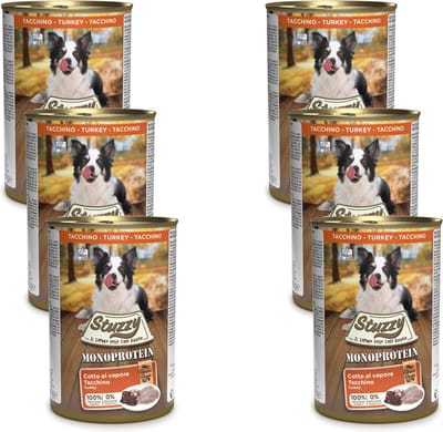 Stuzzy Hondenvoer MonoProtein Kalkoen - 6 x 400 gr - Voordeelverpakking