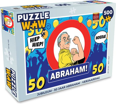 Puzzel Jubileum - 50 Jaar Abraham - Verjaardag - Legpuzzel - Puzzel 500 stukjes