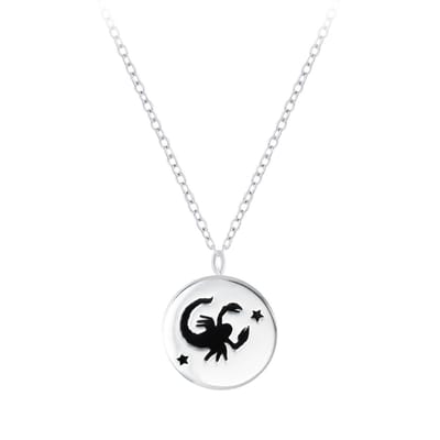 Joy|S - Zilveren sterrenbeeld Scorpio Schorpioen hanger met ketting