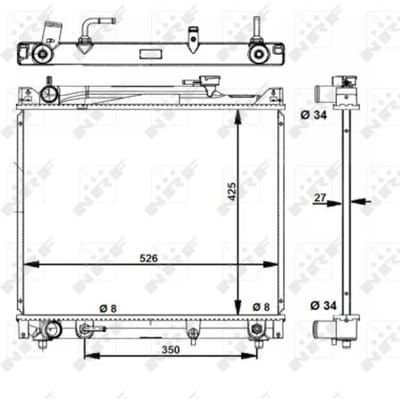 Radiator, motorkoeling NRF 53289