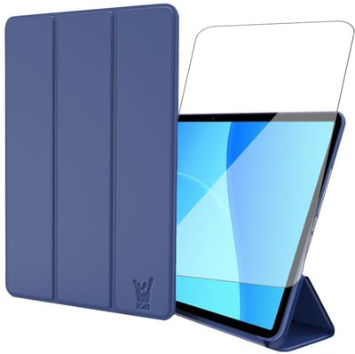 Hoes en Screenprotector geschikt voor Oppo Pad SE (11 inch - 2025) / OnePlus Pad Lite – Tri-Fold Smart Bookcase met Auto/Wake Functie – Blauw