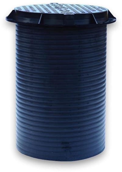 Plastic Grondschacht - Inspectieput Putdeksel - Tuin Onderhoud - Verkeersbelasting A15 - 600 mm diameter - Zwart