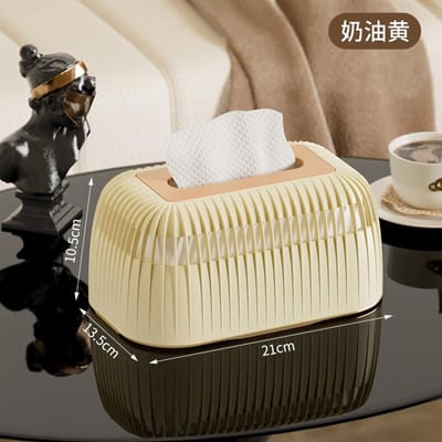 Nordic Gestreepte Tissue Box Houder Hoge Kwaliteit Toiletpapier Doos Servet Houder Auto Tissue Papier Dispenser Woondecoratie white