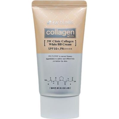 3w Clinic Crème BB Blanche au Collagène SPF50+ PA++++ 60g (3 Options) #BB Cream 60g x 1pcs beige