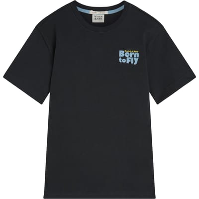 Scotch & Soda Boys Graphic Tee Anthracite Taglia: S | T-shirt Outlet | kids