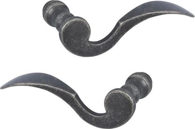 IMPRESSO deurklink | serie " Dundee" | verouderd messing | massieve deurklinkset | voor deuren van 38 tot 45 mm dik