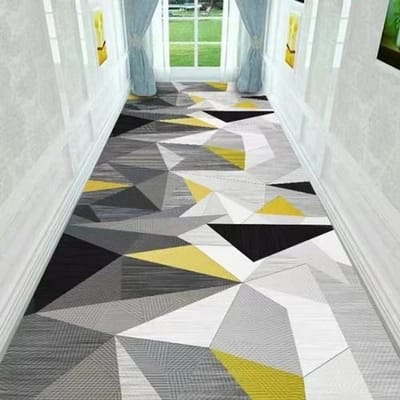 Gang Vloertapijt Grijs Lijn Abstractie Mat voor Volledige Woonkamer Traplopers Woondecoratie Entreehal Meubilair 50x100cm