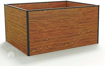 150 x 119 x 77 cm Moestuinbak Standard Christina, Laklaag met houtoptiek