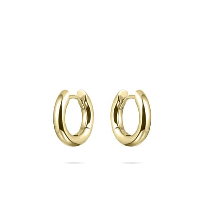 Gisser Jewels - Oorringen KCL3/15Y - geelgoud verguld zilver - gepolijst - 3 x 15 mm