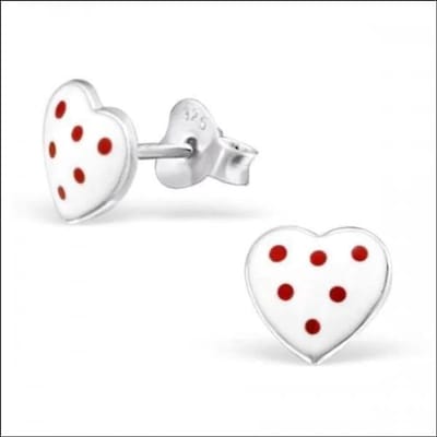 Aramat Jewels - Oorbellen - Zilveren hartje oorstekers - Hypoallergeen