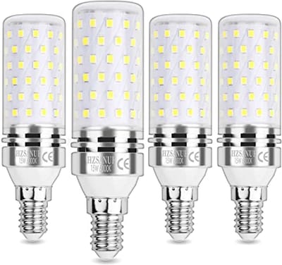 E14 LED Corn Bulbs 15W, 6000K Daglichtwit, Energiezuinig, 1700 Lumen, 4-Pack