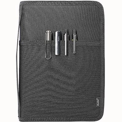 A5 Rits Journal Notebook Cover - Waterbestendig en Hervulbaar met Binnenzakken