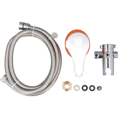Ensemble de douche pour animaux de compagnie Étanche Polyvalent Utilisation Efficace Ensemble Pommeau de douche pour chien avec tuyau pour salle de bain à domicile gray