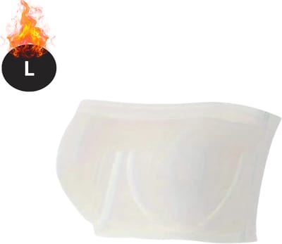 Bovista BH Zonder Beugel - Zonder Bandjes - Push-up Bh's - Comfort Beha - Comfortabel - Sterk - Yoga - Dames - Wit - Maat L
