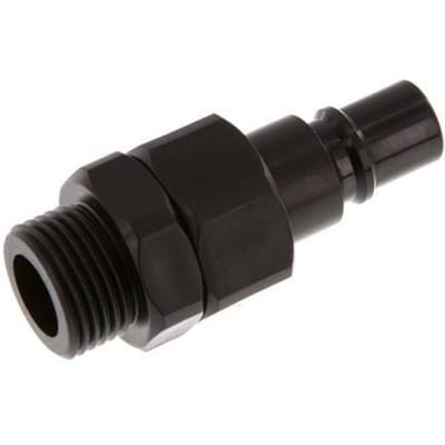 POM DN 7.2 Koppeling Insteeknippel G 3/8 inch Buitendraad Dubbele afsluiting