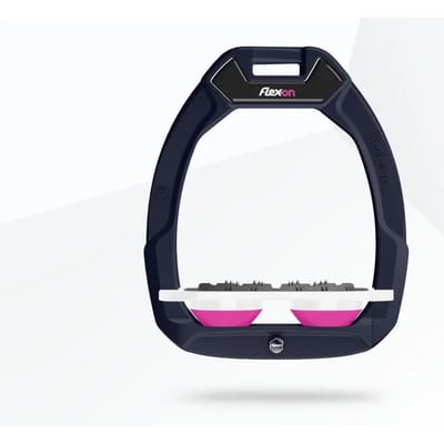 Veiligheidszittingen voor paardrijden Plat Ultra Grip Aluminium/Wit/Roze Flex-On Safe-On