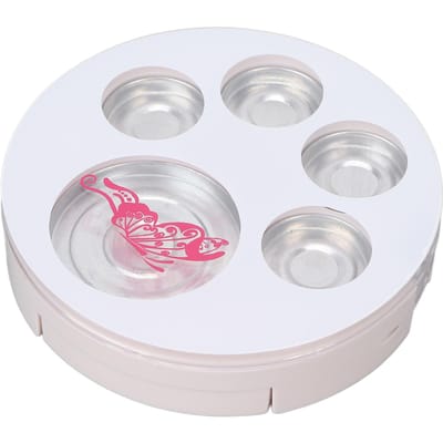 Leeg Oogschaduw Palet 5 Vakken DIY Make-up Palet Oogschaduw Container Bakje voor Blush Wenkbrauwpoeder white