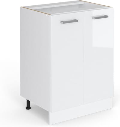 Vicco R-Line Universele onderkast – 60 cm met deuren, zonder werkblad Wit Hoogglans