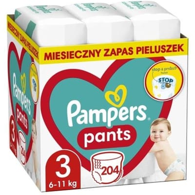 Pampers - Baby Dry Pants - Maat 3 - Maandbox - 204 stuks - 6/11 KG
