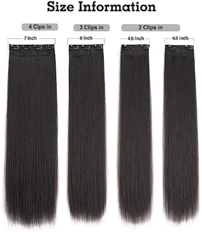 Clip-in hairextensies voor volumineus haar - 20 inch synthetische lokken