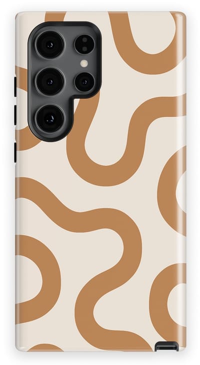DripCase Motion Flow Tough Hoesje Samsung Galaxy S24 Ultra | Backcover met Mag | Trendy Design | Valbescherming | Warm Whisper