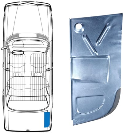 Plaatwerk kofferbakvloer voor Mercedes W123 1975-1985 / Rechts
