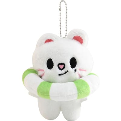 10cm Skzoo Bouée Gonflable Peluche Kawaii Skzoo Loup Errant Peluche Dessin Animé Animal en Peluche Poupée Compagnon Kawaii Cadeau Enfant 10cm white